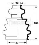 BORG & BECK Paljekumi, vetoakseli BCB2803